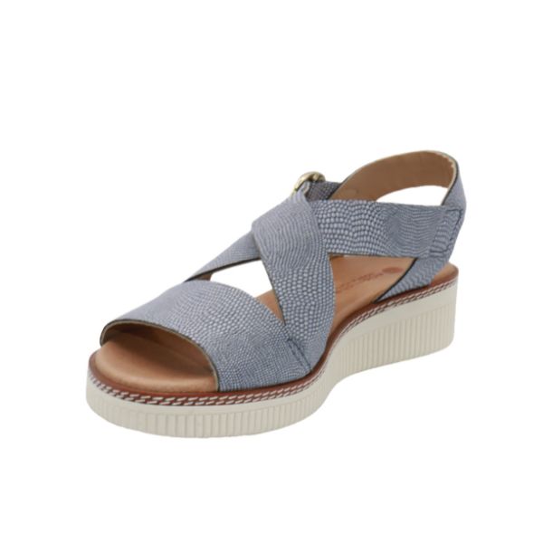 Eric Michael Khloe Strappy Leather Wedge Sandal