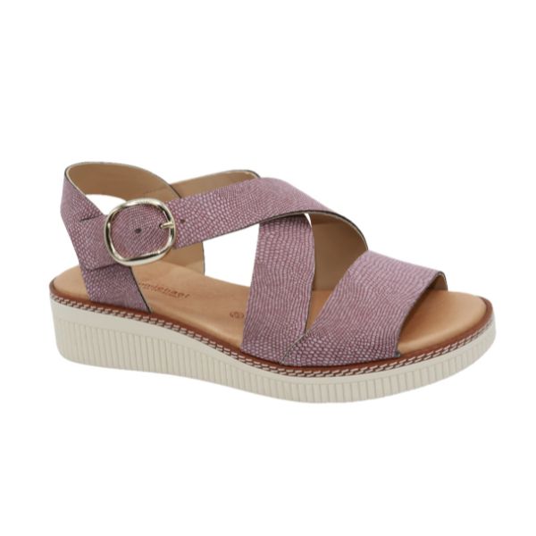 Eric Michael Khloe Strappy Leather Wedge Sandal