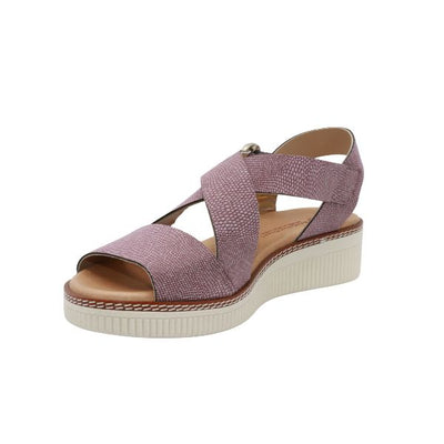 Eric Michael Khloe Strappy Leather Wedge Sandal