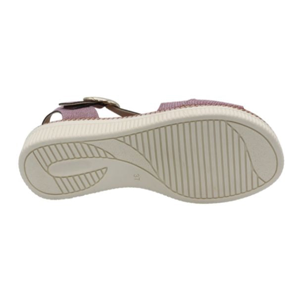 Eric Michael Khloe Strappy Leather Wedge Sandal