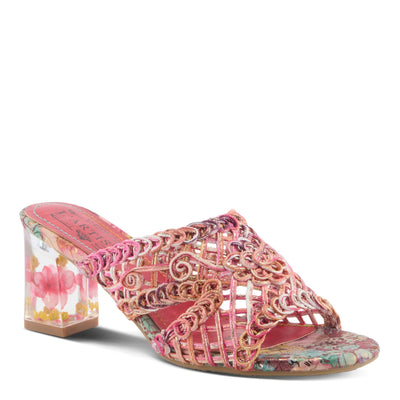 L'Artiste L'ARTISTE LACYLOOPS SANDALS sandal in mint green multi with handcrafted leather design