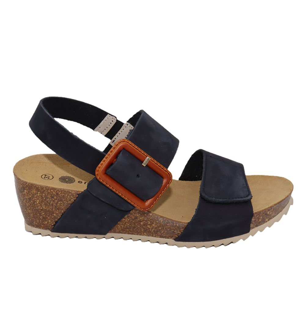 Eric Michael Lake Leather Wedge Sandal