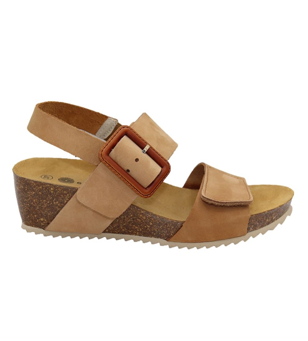 Eric Michael Lake Leather Wedge Sandal