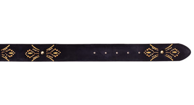 Vinci Leather The Lazio Navy Blue Suede Leather Belt – product view 3
