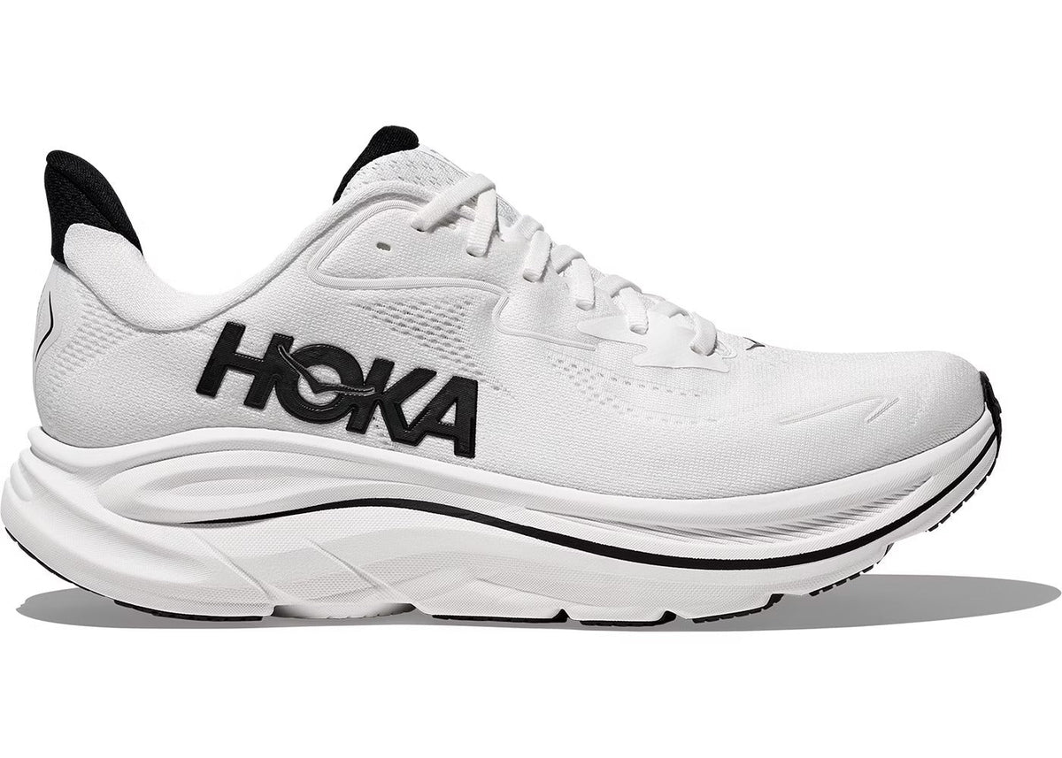HOKA Clifton 10 Men's Running Shoes — White/Black (162030)