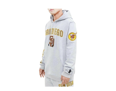 Pro Standard MLB San Diego Padres Stacked Logo Pullover Men's Hoodie - Heather Grey – product view 2