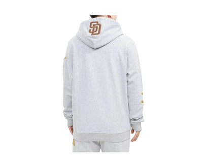 Pro Standard MLB San Diego Padres Stacked Logo Men Pullover Hoodie Heather Grey