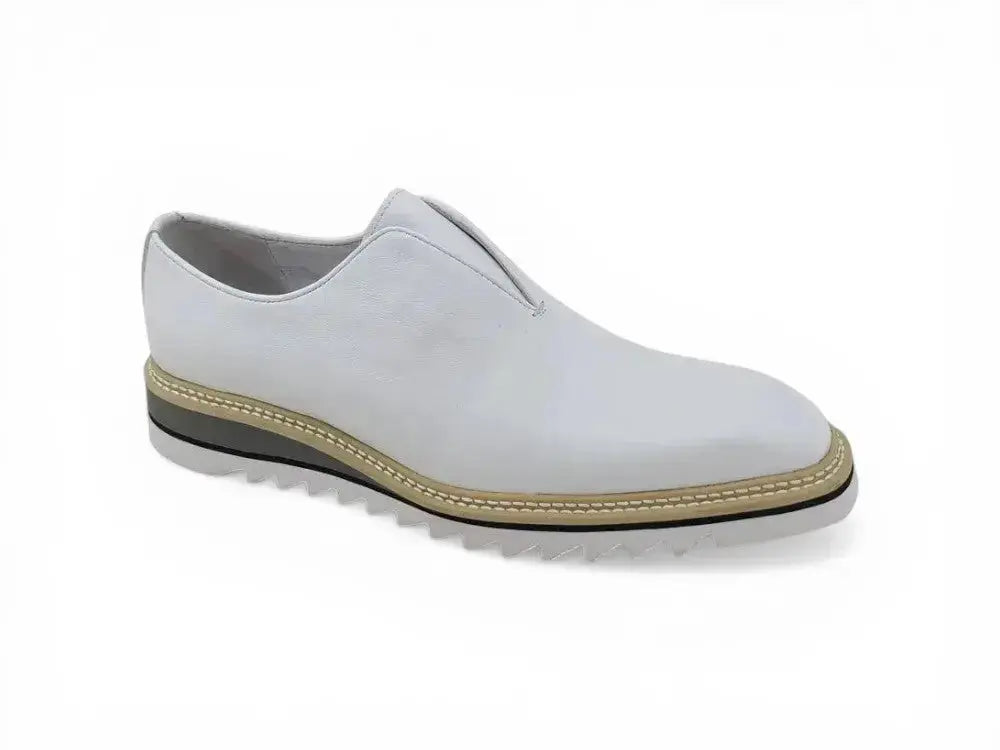 Carrucci Shoes Men's Laceless Loafer Calfskin Leather Lightweight Sole KS550 08