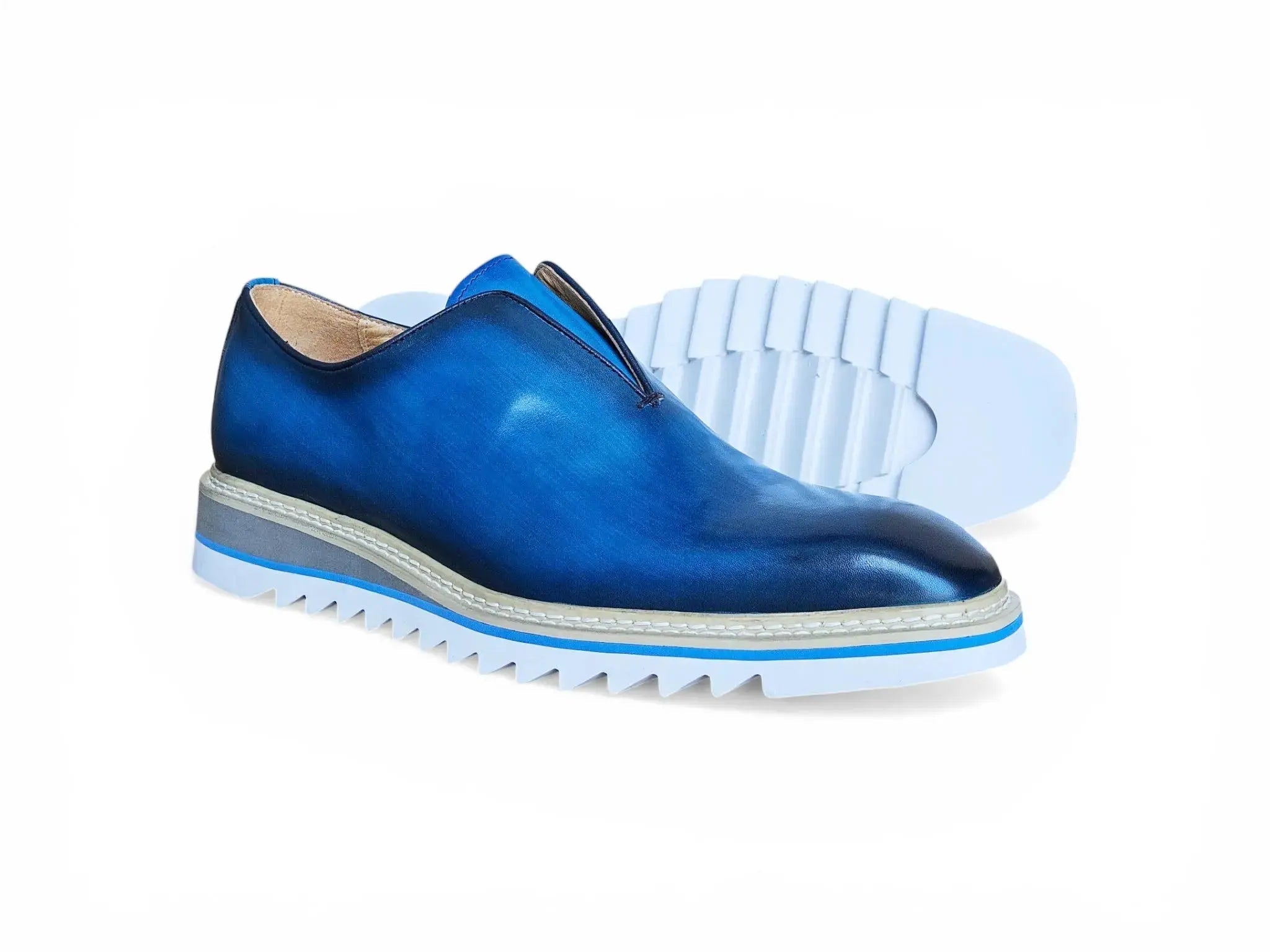 Carrucci Shoes Men's Laceless Loafer Calfskin Leather Lightweight Sole KS550 08