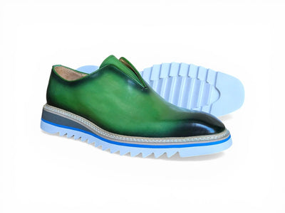 Carrucci Shoes Laceless Loafer Calfskin Leather Lightweight Sole KS550 08 side view
