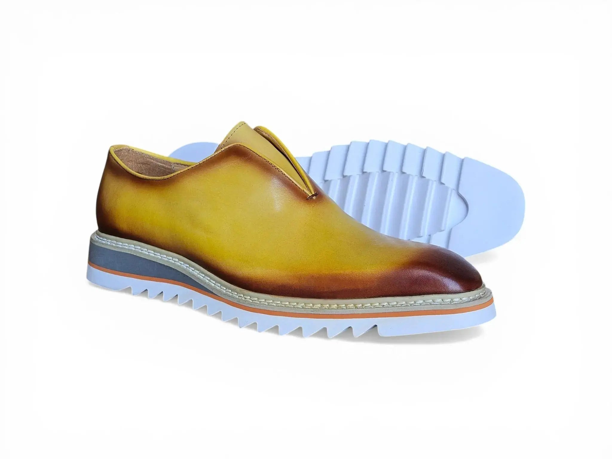Carrucci Shoes Men's Laceless Loafer Calfskin Leather Lightweight Sole KS550 08