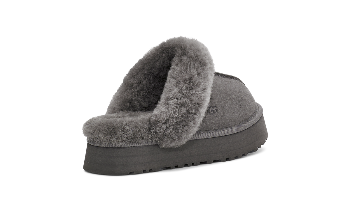 UGG Disquette Womens Platform Slippers — Charcoal Suede