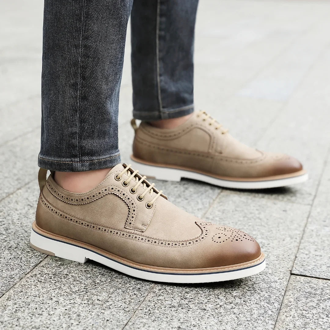 Amali Lian Taupe Oxfords — product view 2