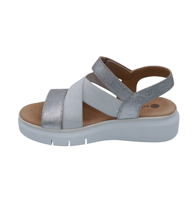 Eric Michael Libby Metallic Elastic Platform Sandal