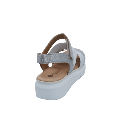 Eric Michael Libby Metallic Elastic Platform Sandal