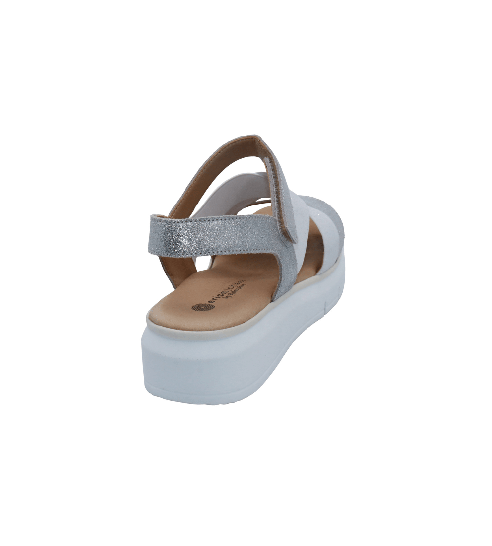 Eric Michael Libby Metallic Elastic Platform Sandal