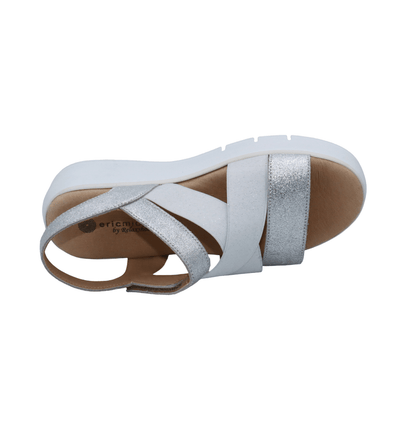 Eric Michael Libby Metallic Elastic Platform Sandal