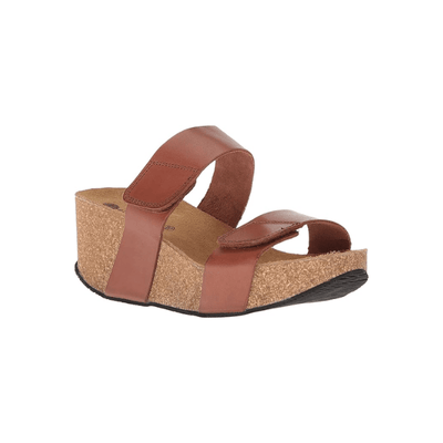 Eric Michael Lily Leather Wedge Sandals