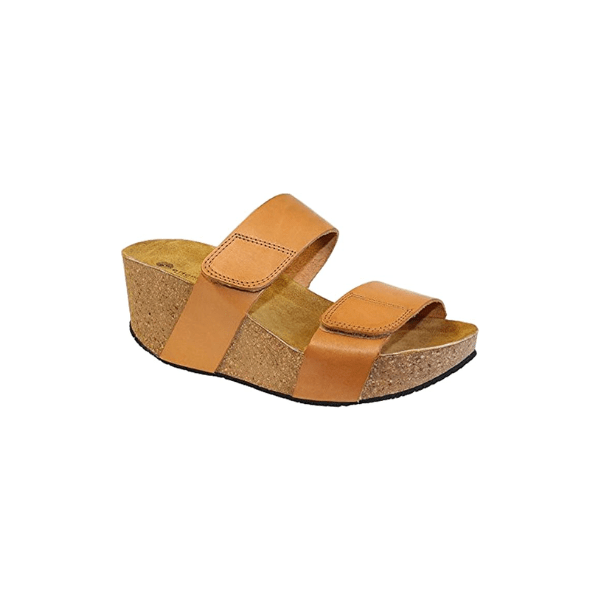 Eric Michael Lily Leather Wedge Sandals