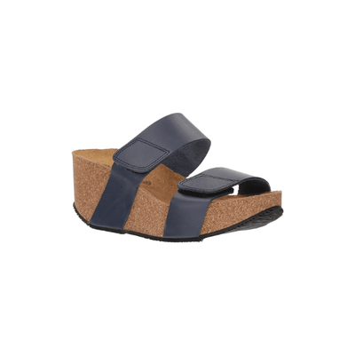 Eric Michael Lily Leather Wedge Sandals