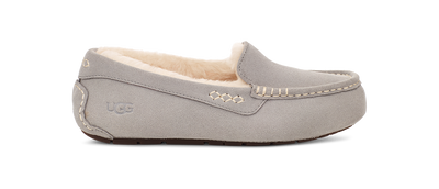 UGG Ansley Womens Slippers — Light Grey Suede