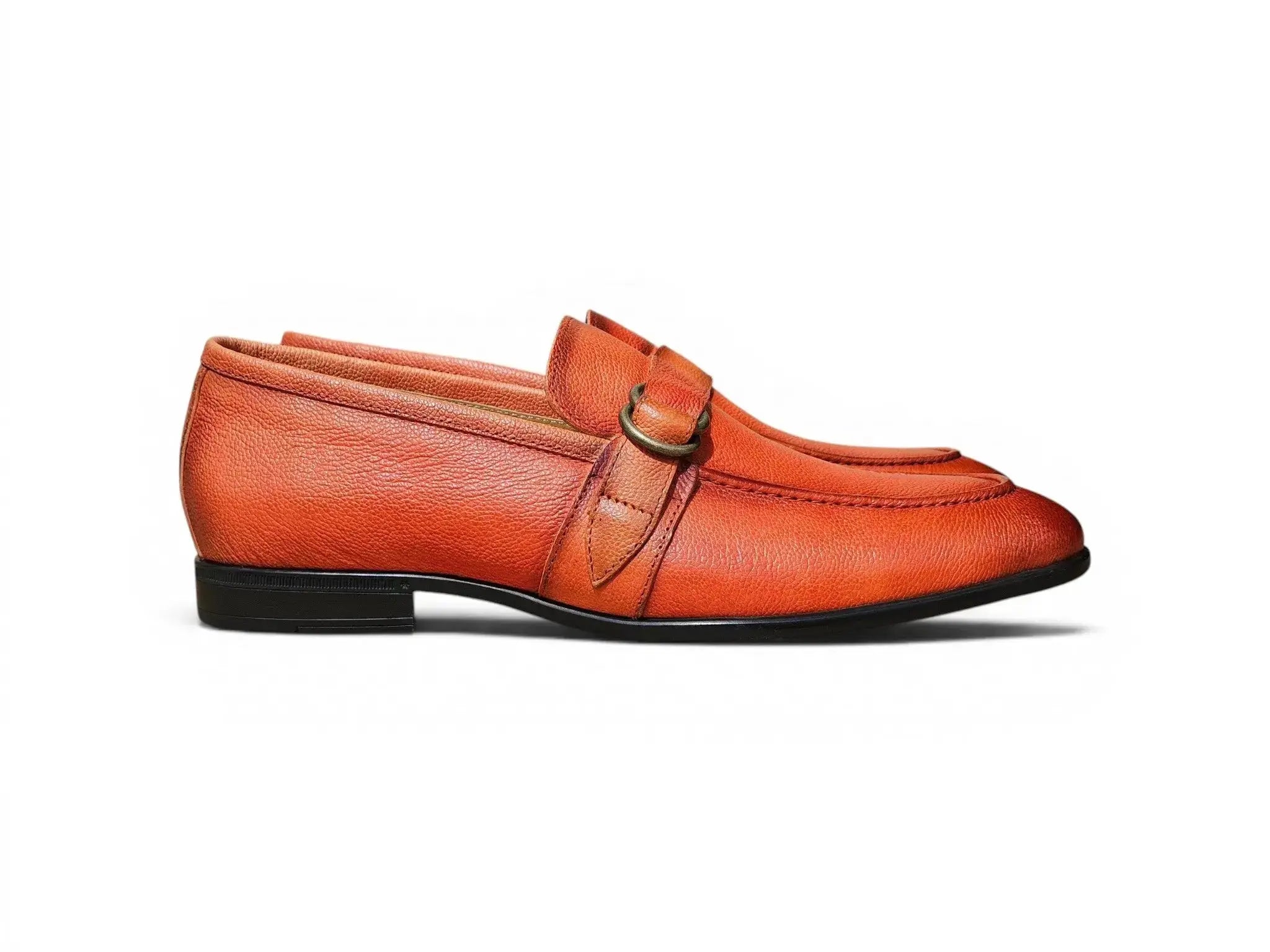 Loafer Shoes in Double D-Ring Carrucci Shoes Men's – Detail Close-Up
