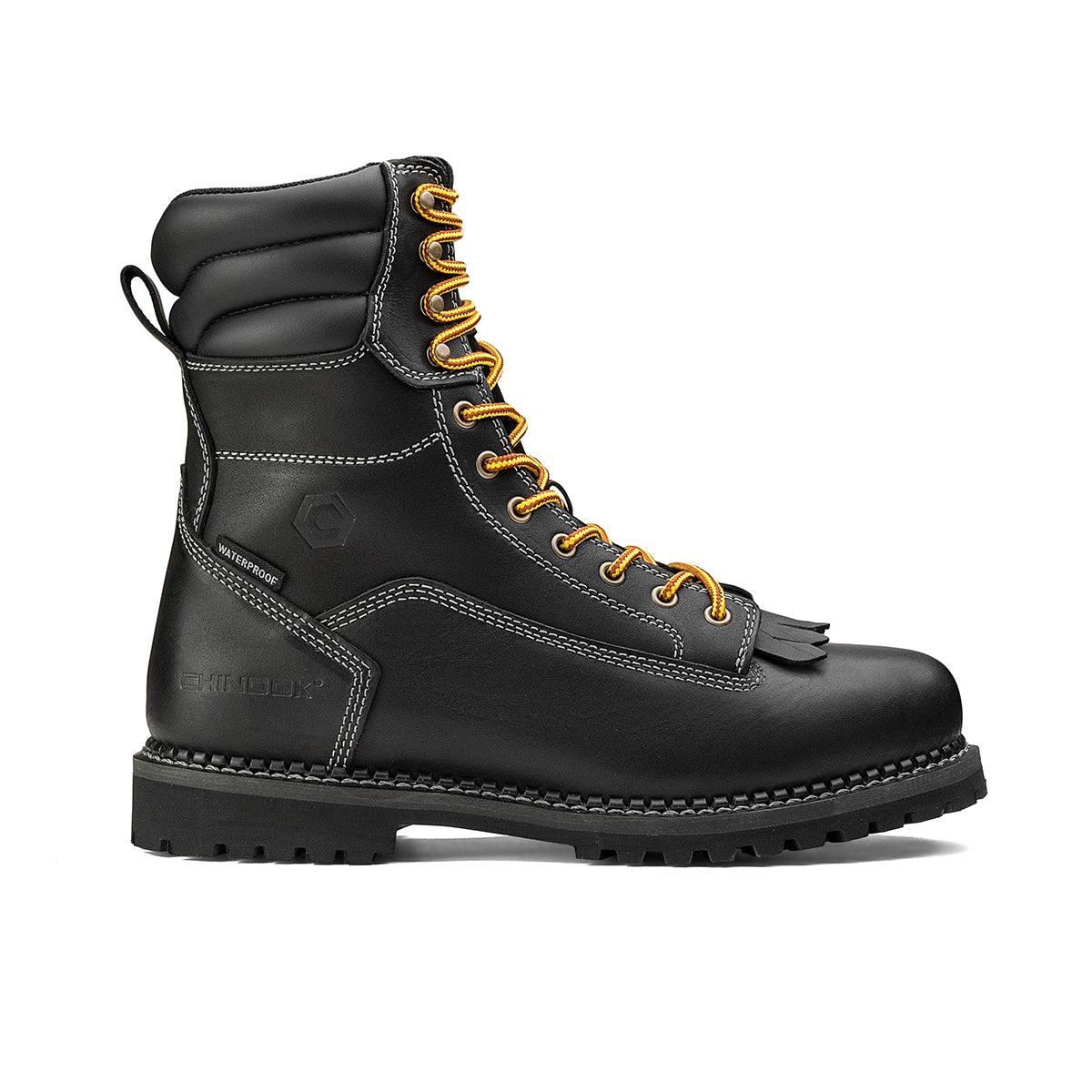 Logger 8” Men’s Waterproof Work Boot for Men - Black – product view 6