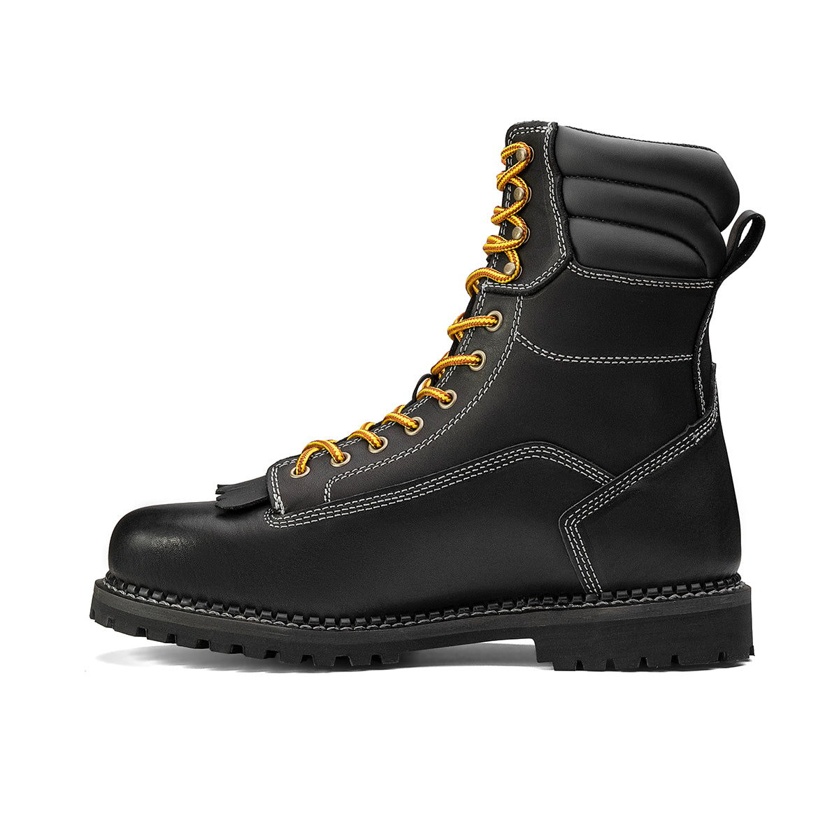 Logger 8” Men’s Waterproof Work Boot for Men - Black – product view 2