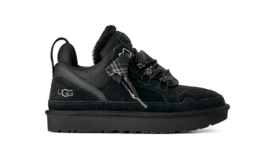 UGG Lowmel Womens Sneakers (1144032) — Black Suede Low-Top