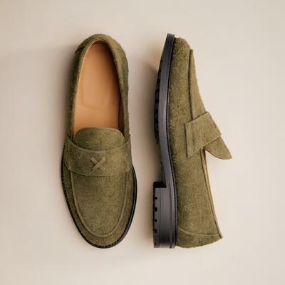 Del Toro Shoes Men's Antelope Textured Suede Lug Centesimo