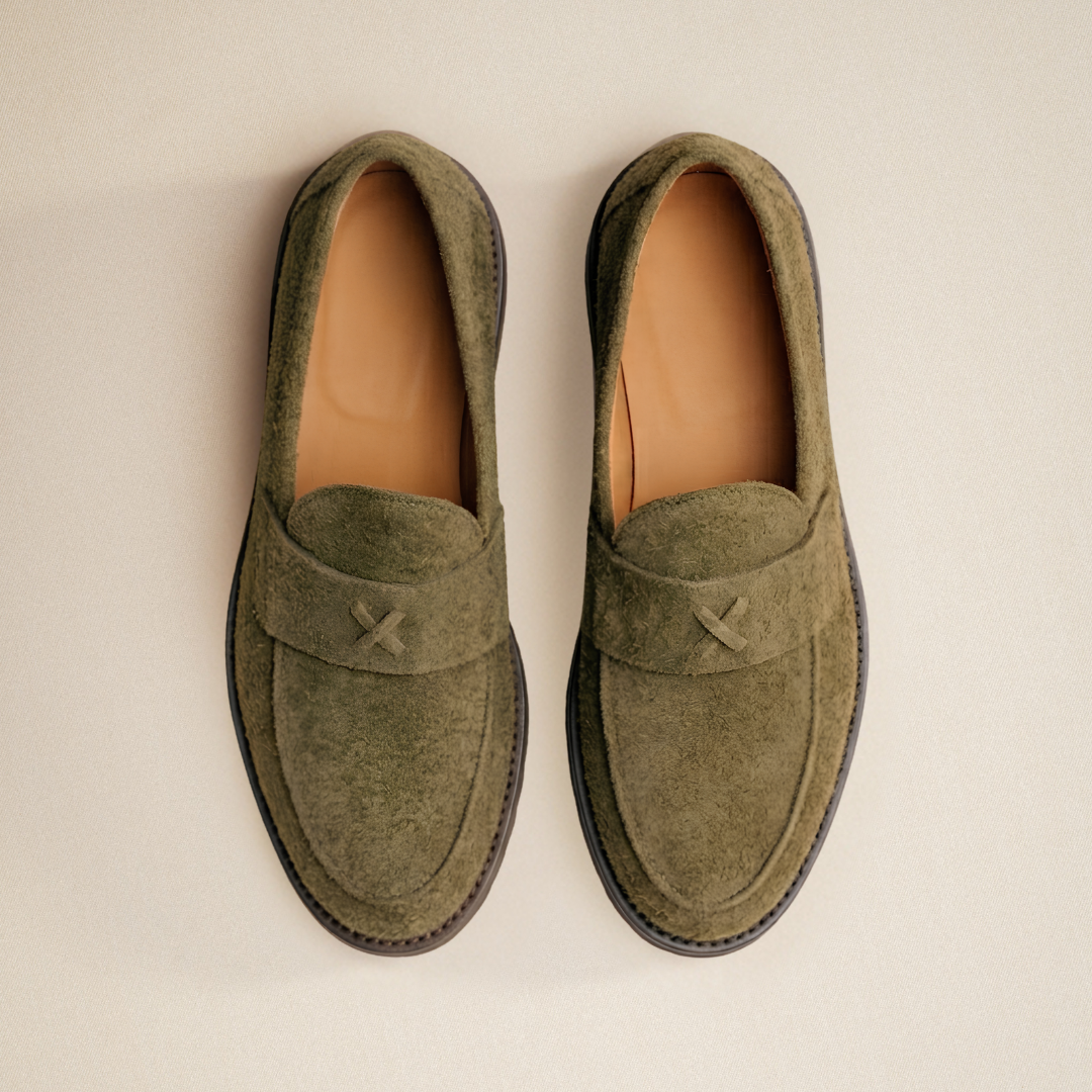 Del Toro Shoes Men's Antelope Textured Suede Lug Centesimo