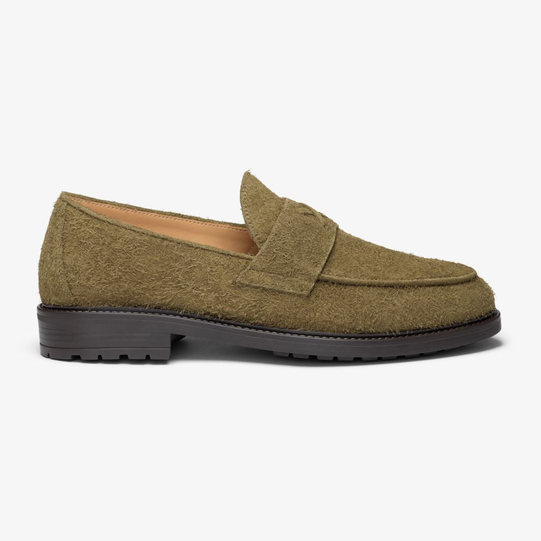Del Toro Shoes Men's Antelope Textured Suede Lug Centesimo