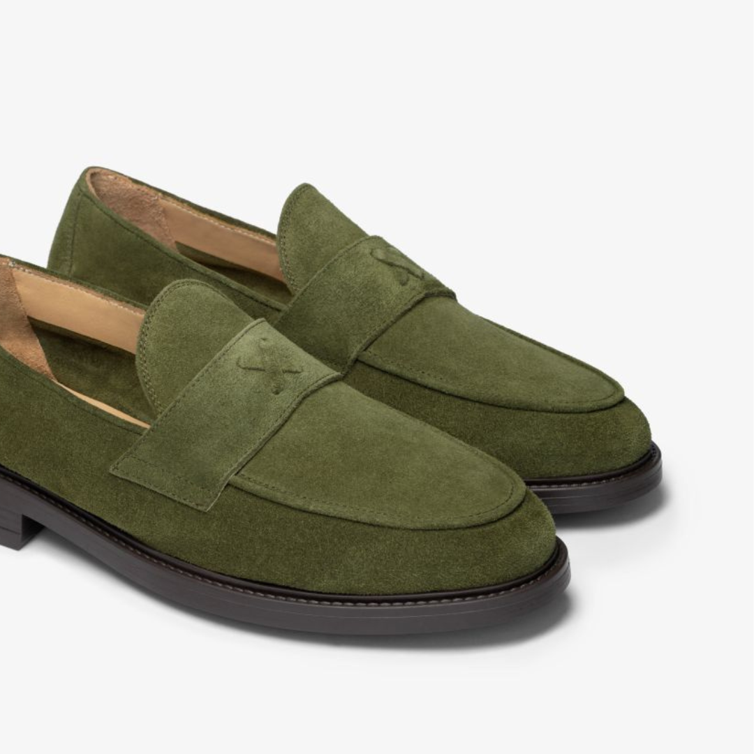 Del Toro Shoes Men's Olive Suede Lug Centesimo