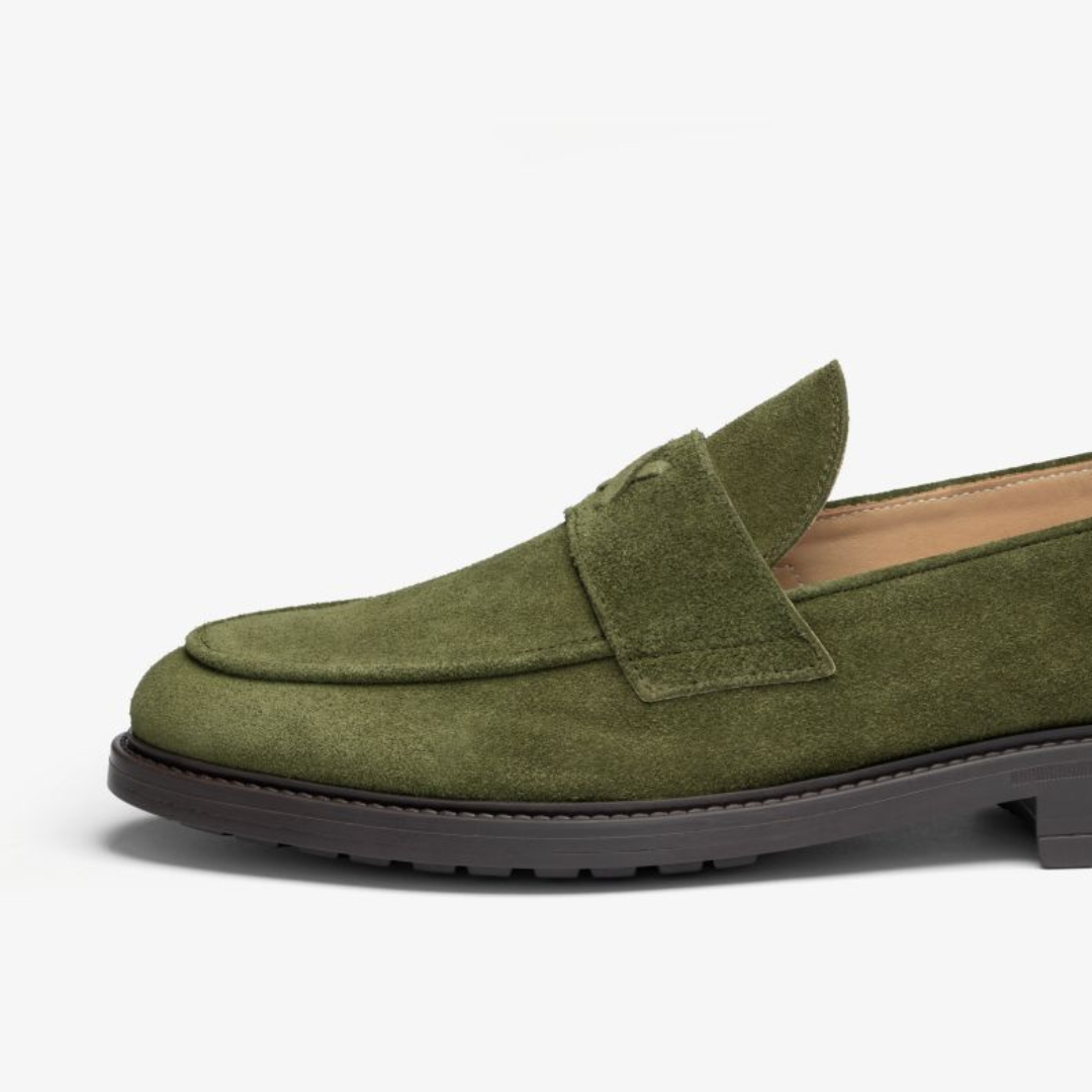 Del Toro Shoes Men's Olive Suede Lug Centesimo