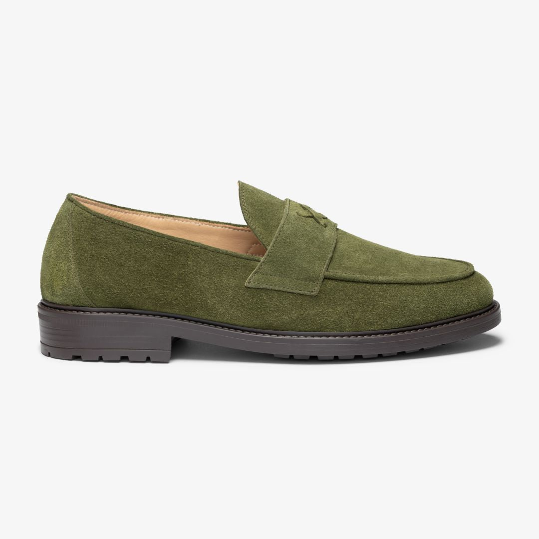 Del Toro Shoes Men's Olive Suede Lug Centesimo