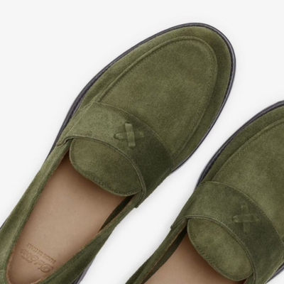 Del Toro Shoes Men's Olive Suede Lug Centesimo