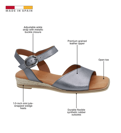 Eric Michael Noriko Women’s Square Toe Wedge Sandal