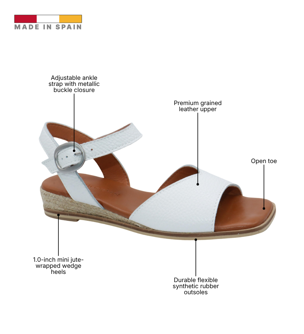 Eric Michael Noriko Women’s Square Toe Wedge Sandal
