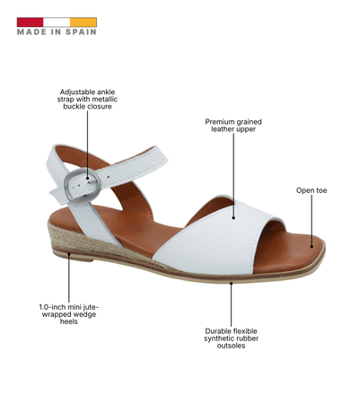 Eric Michael Noriko Women’s Square Toe Wedge Sandal