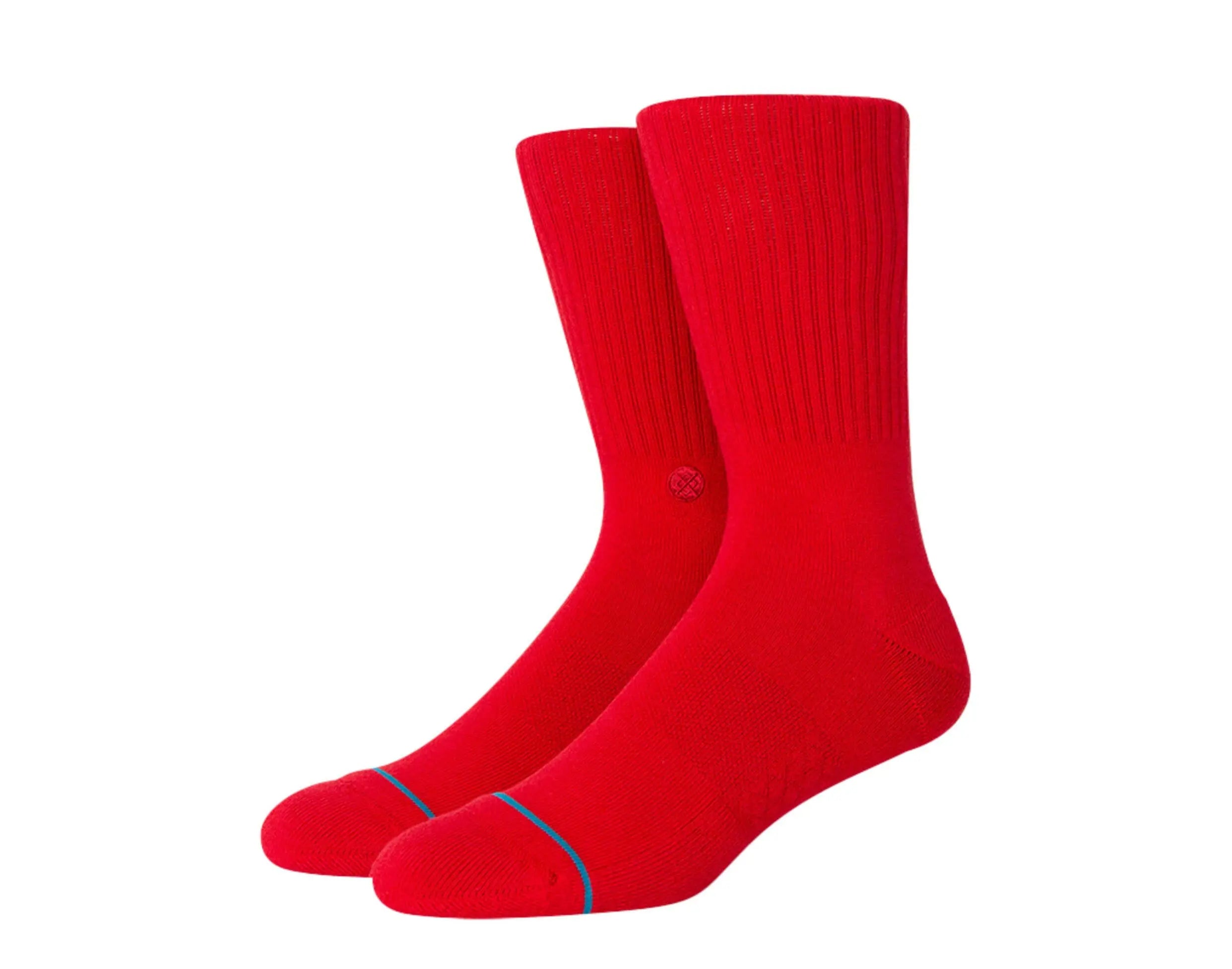 Stance Icon Classic Crew Socks Red