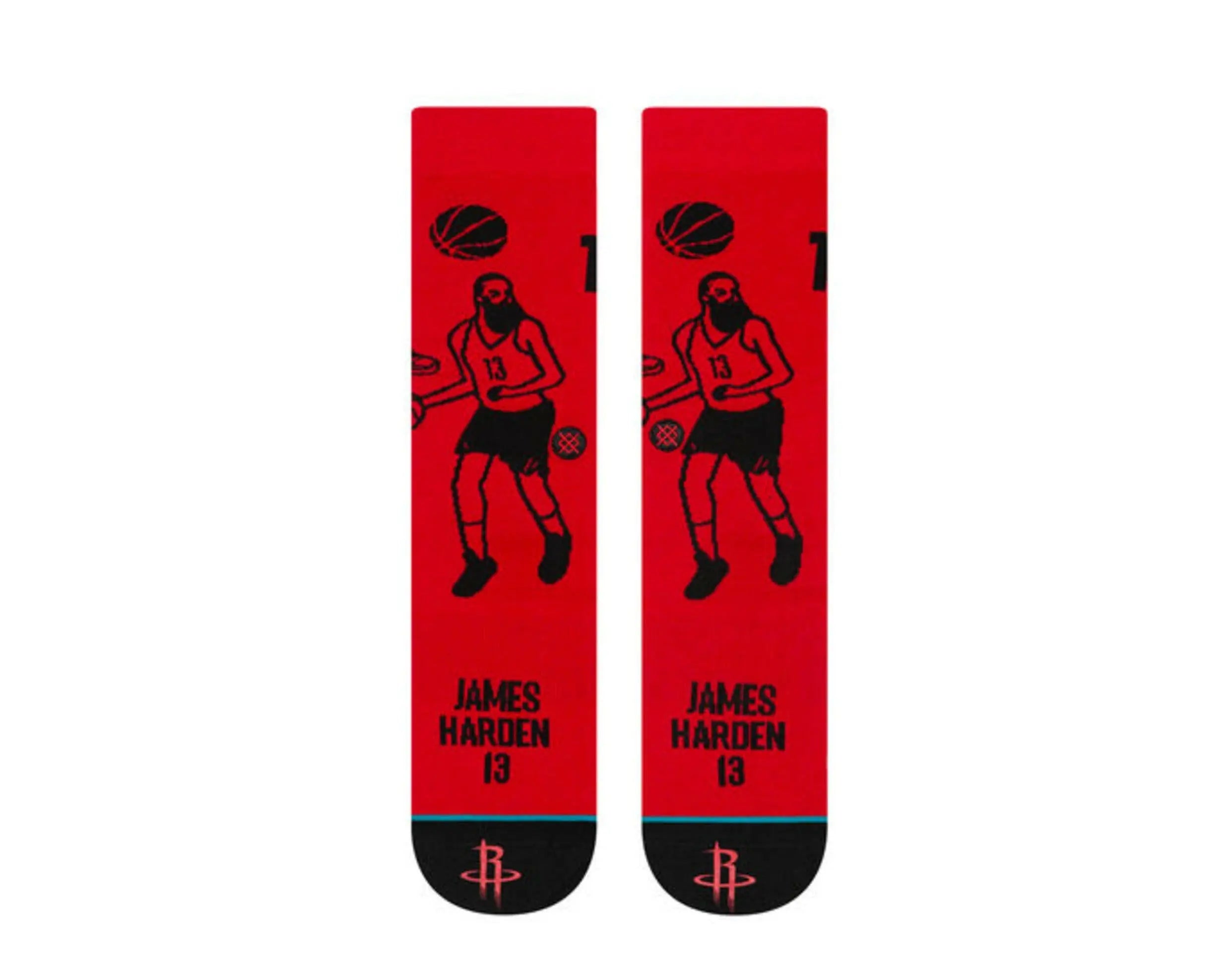 Stance Harden Stencil Crew Socks Red/Black