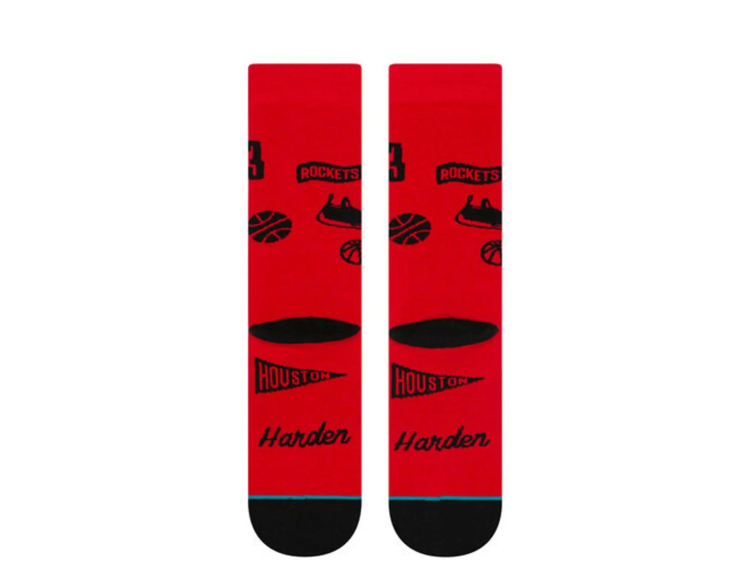 Stance Harden Stencil Crew Socks Red/Black