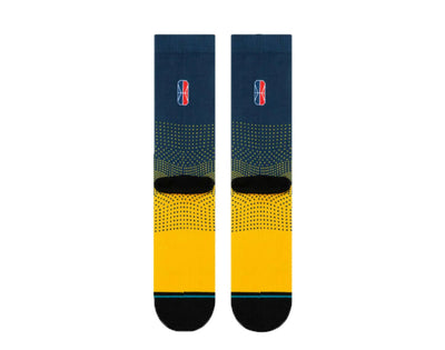 Stance Casual NBA Indiana Pacers Gaming 2K Crew Socks Navy/Yellow