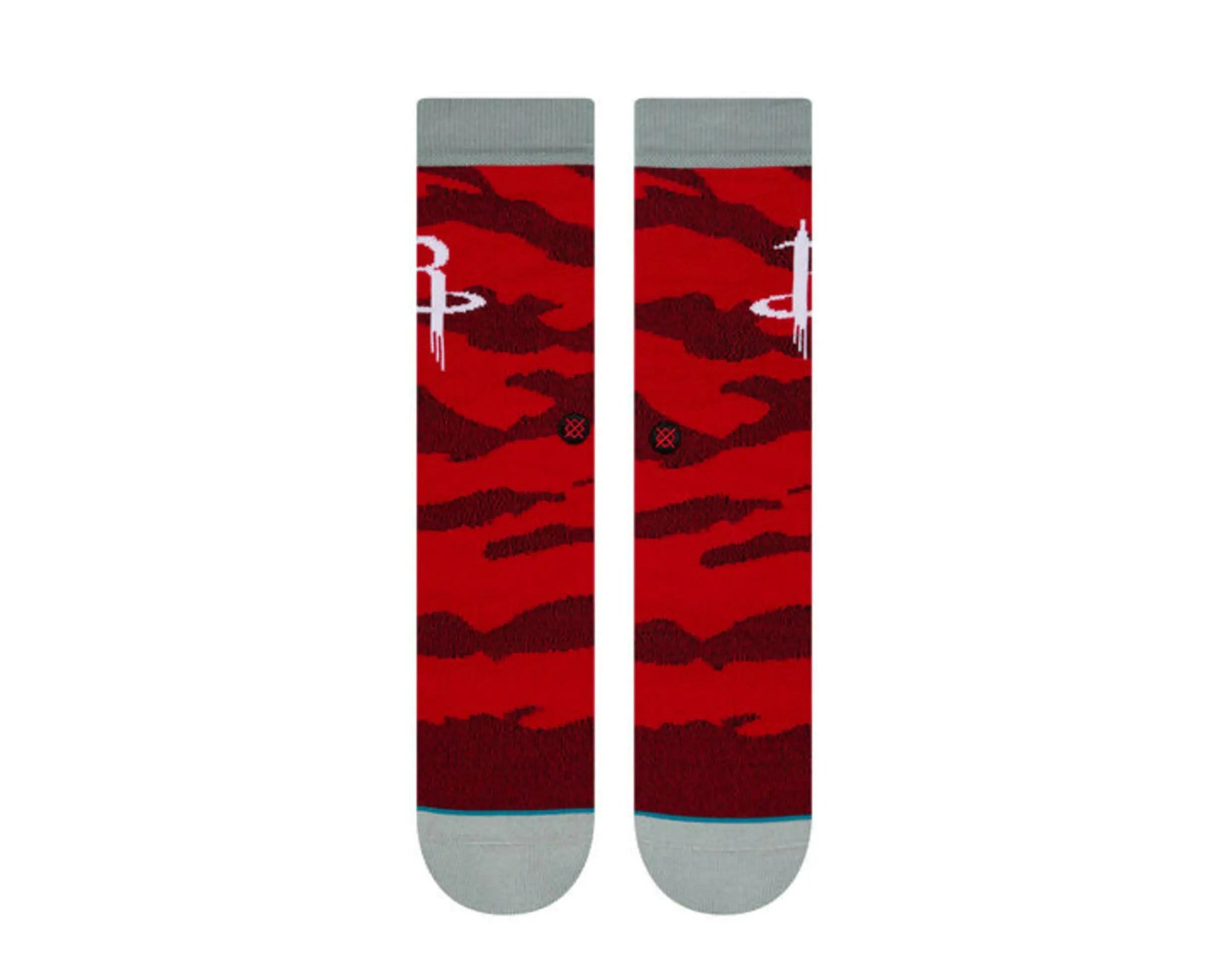 Stance Casual NBA Houston Rockets Camo Melange Men Crew Socks Red