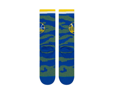 Stance Casual NBA Golden State Warriors Camo Melange Men Crew Socks Blue