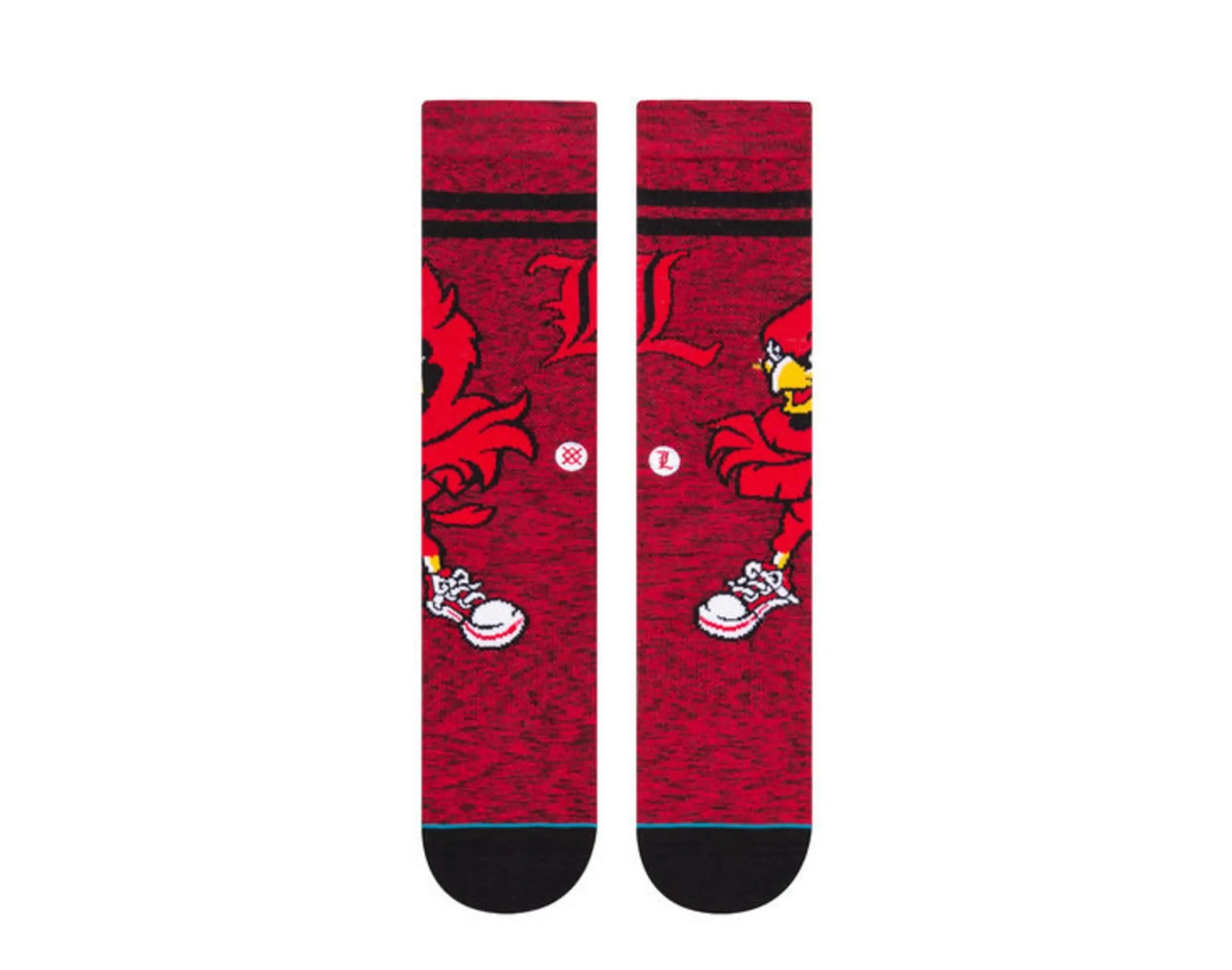 Stance NCAA Louisville Louie Character Crew Socks Red