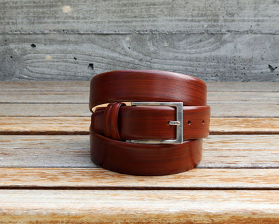 C&E Fashions  Maurice Leather Belt - Camel