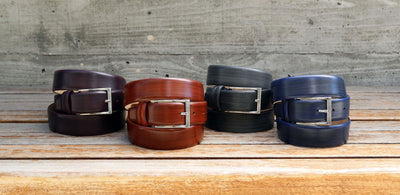 C&E Fashions  Maurice Leather Belt - Camel