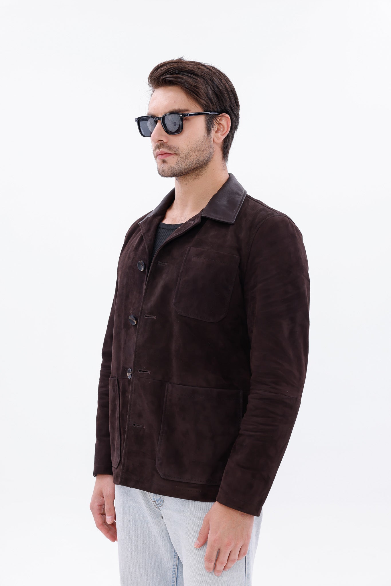 The Matera Suede Brown Leather Men Jacket
