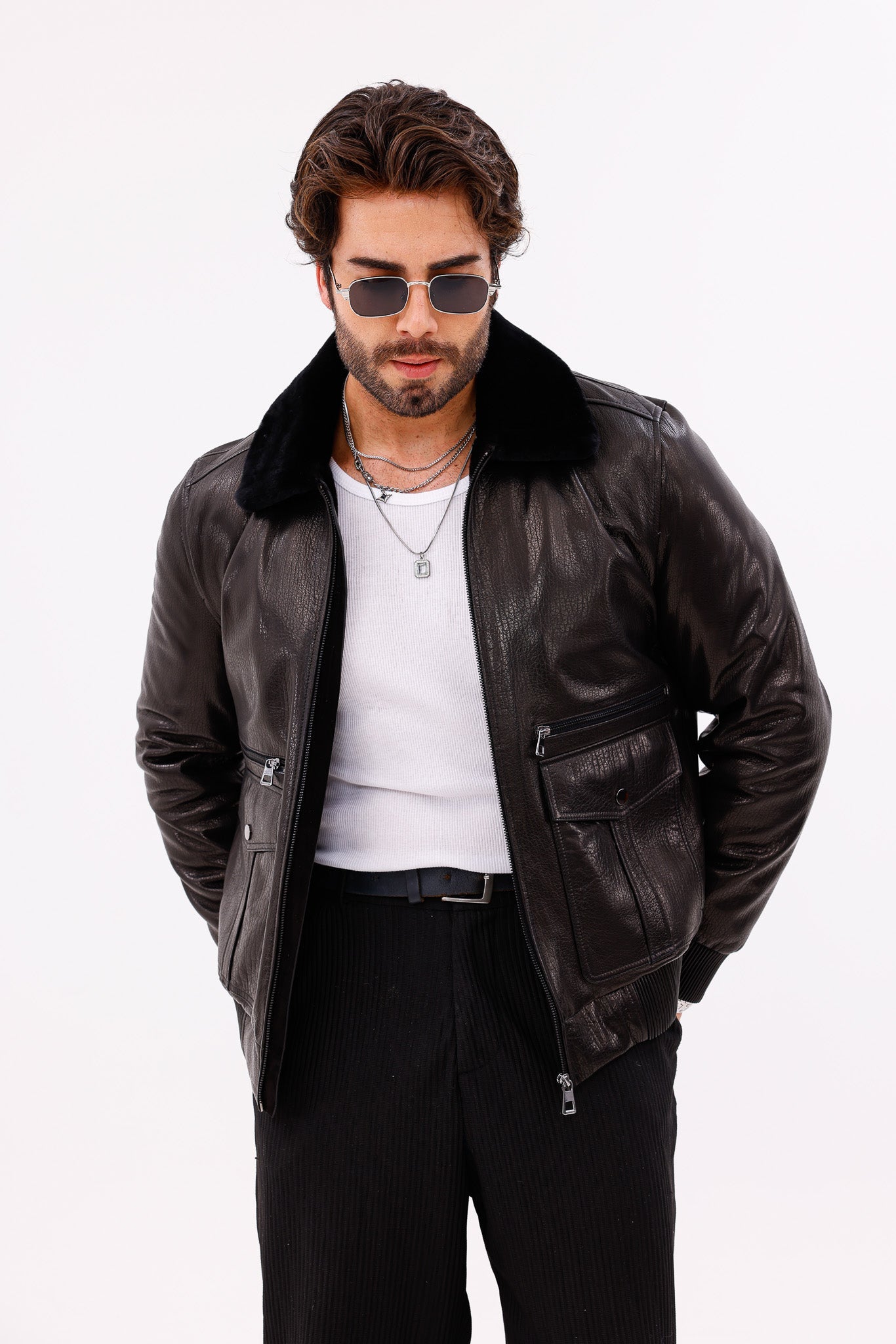 The Ardent Black Lambskin Men Leather Jacket